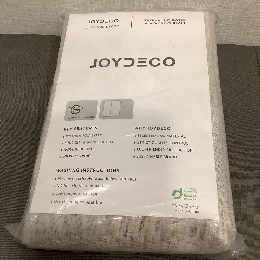 Joydeco Blackout Curtains 108"Length x 52" Wide 2 Panels Set Thermal Insulated